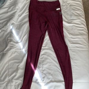 Victorias Secret Pink yoga pants, small, burgundy, mesh sides